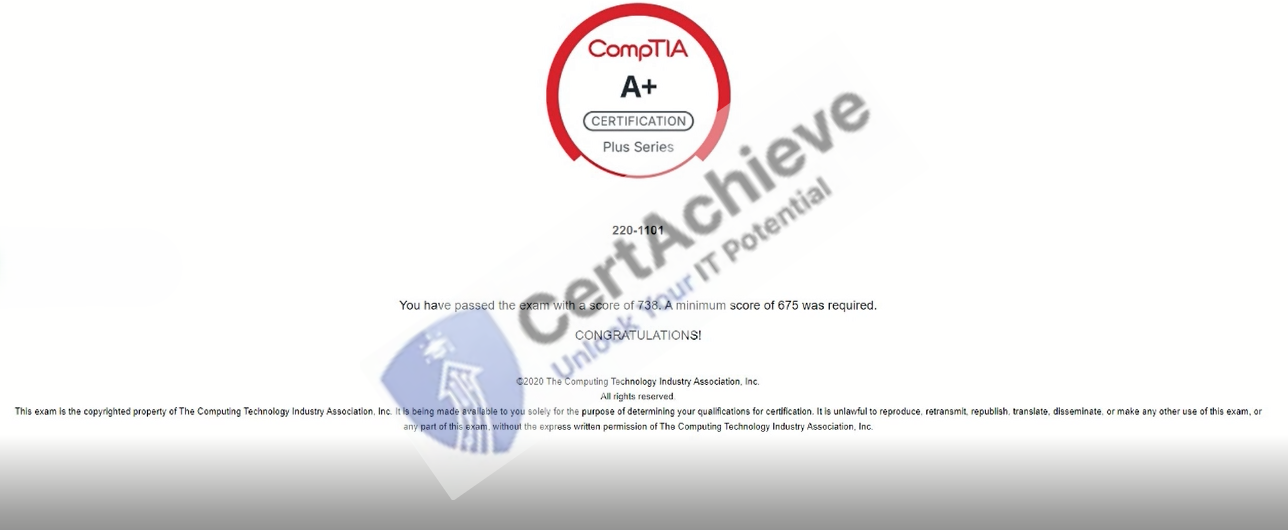 Official CompTIA 220-1101 Exam 1