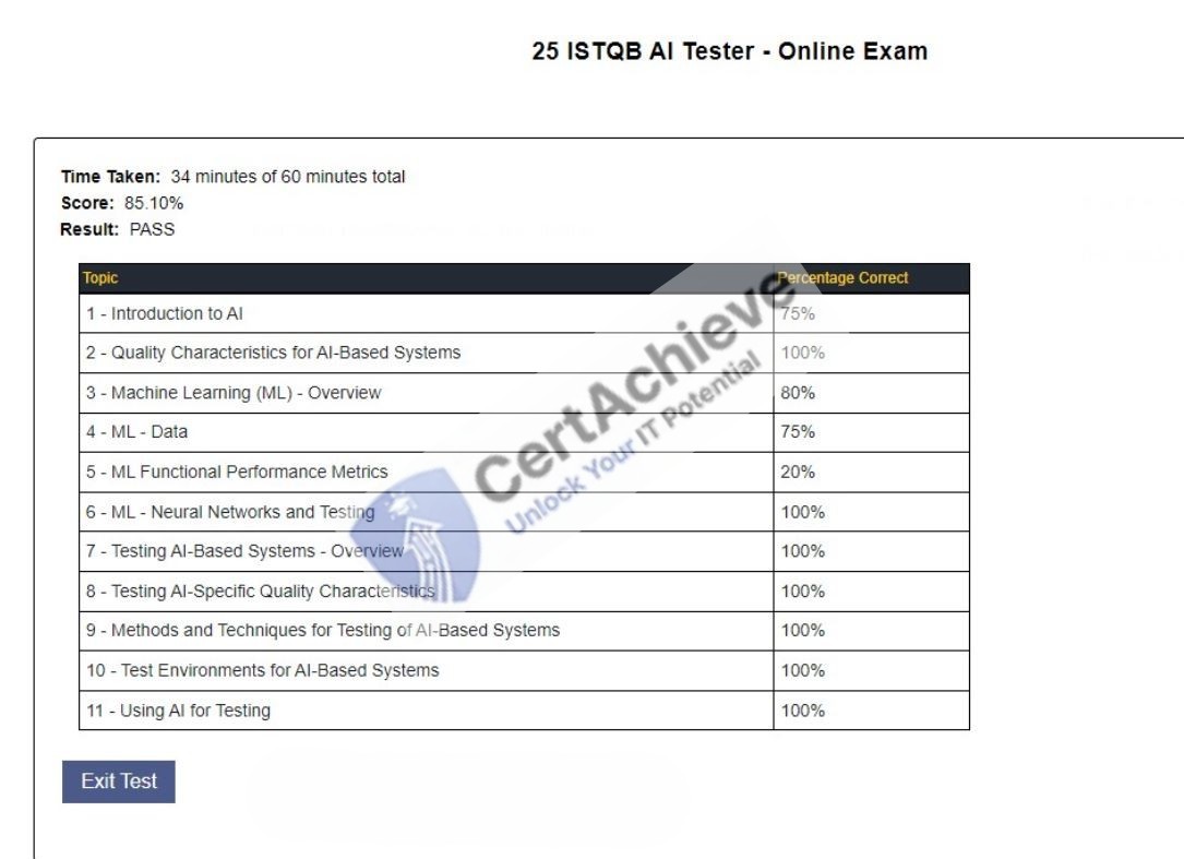 Official ISTQB CT-AI Exam 1
