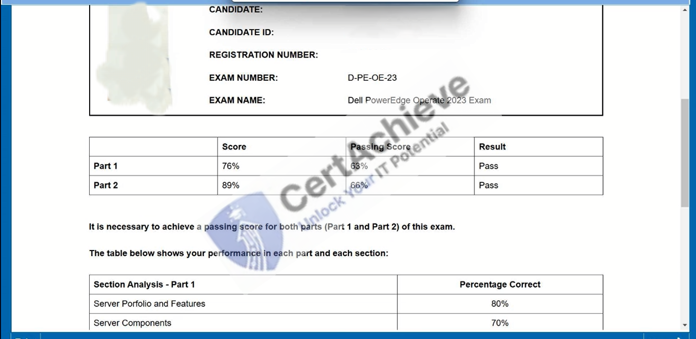 Official EMC D-PE-OE-23 Exam 1