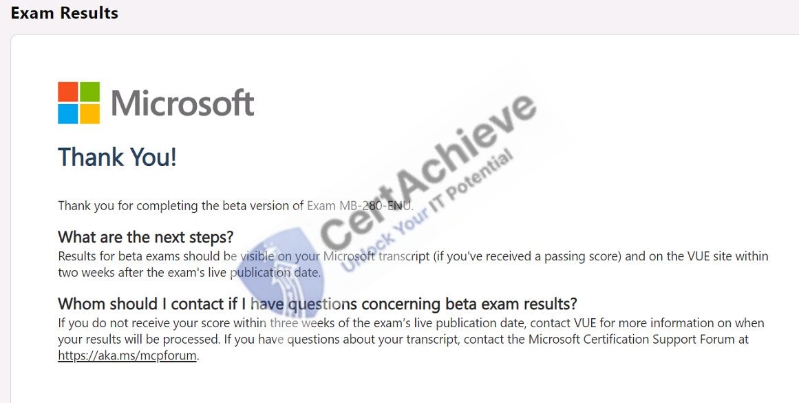 Microsoft MB-280 Exam 1