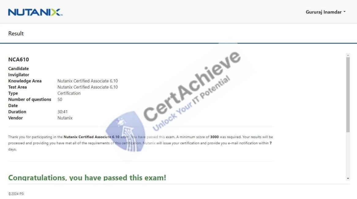Official Nutanix NCP-MCI-6.10 Exam 1