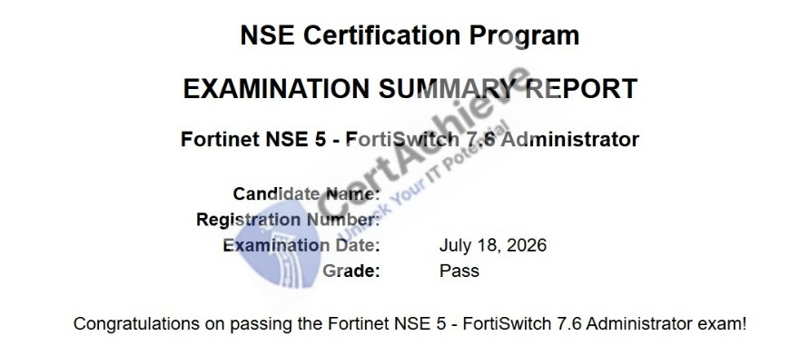 Official Fortinet NSE5_FSW_AD-7.6 Exam 1