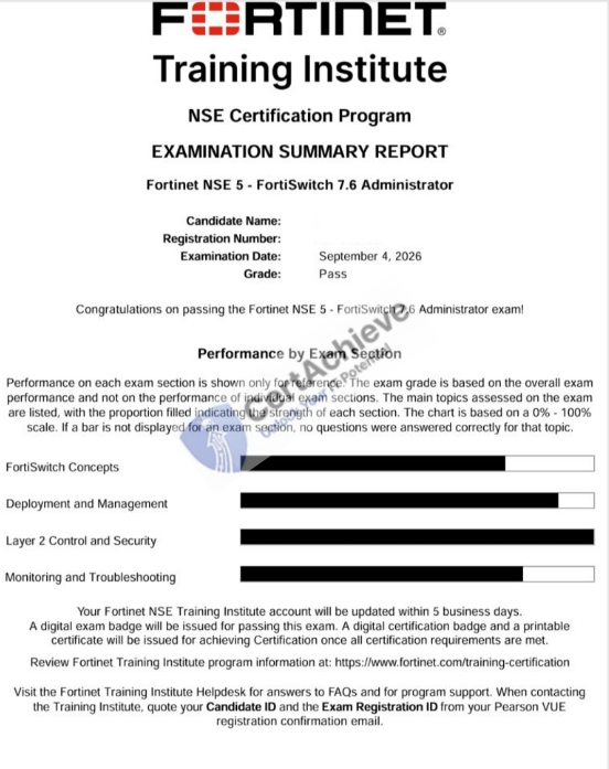 Official Fortinet NSE5_FSW_AD-7.6 Exam 2