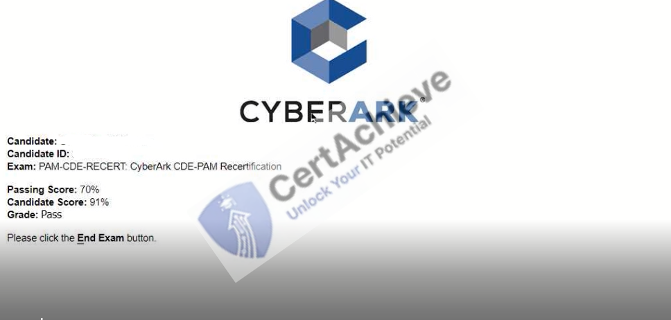 Official CyberArk PAM-CDE-RECERT Exam 1