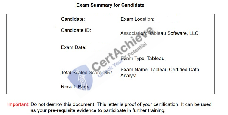 Official Tableau TDA-C01 Exam 1